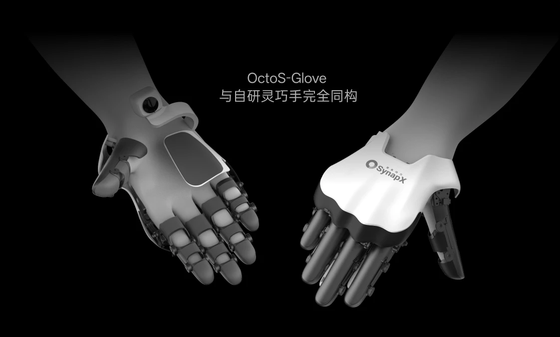 OctoS-Glove 与自研灵巧手完全同构